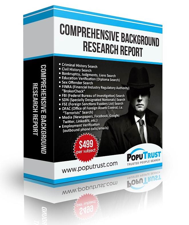 PopuTrust background check product box
